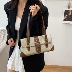 2025 New Fashion Trendy Underarm Bag Riveted Commuter Bag