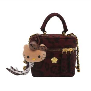 Leopard print box bag