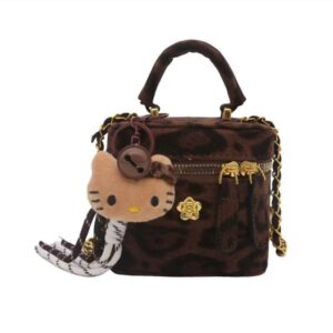 Leopard print box bag